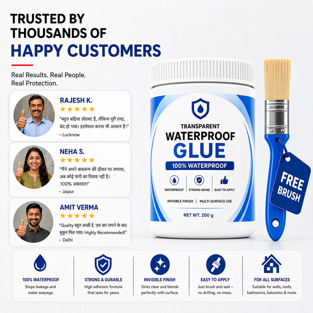 Crack Seal Waterproof Glue Resin Epoxy For Roof Leakage(Pack of 2)