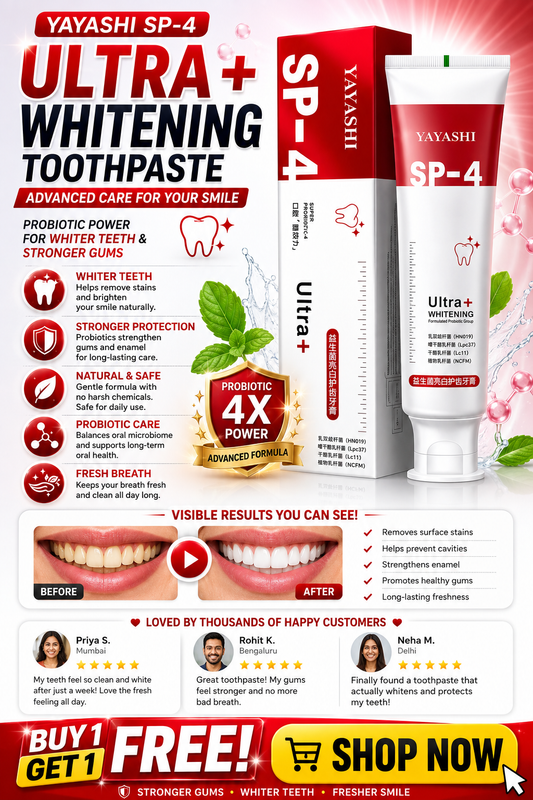 Sp-4 PROBIOTIC WHITENING TOOTHPASTE (BUY 1 GET 1 FREE)