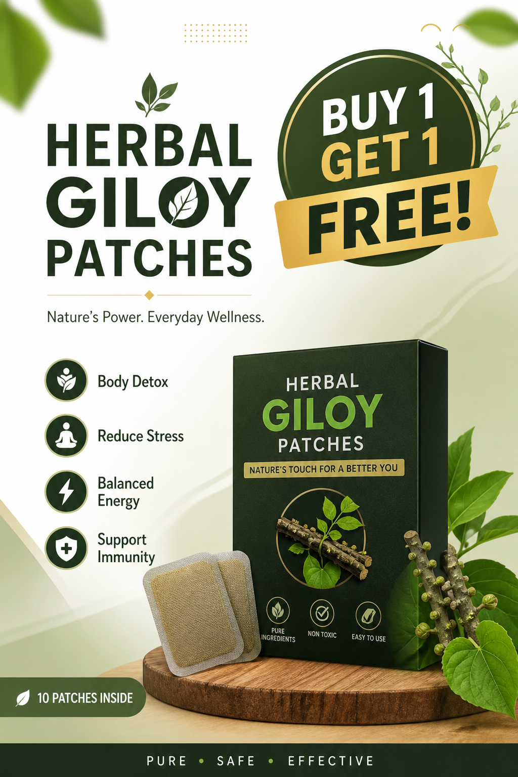 Herbal Giloy Patches (BUY1 GET1 FREE)