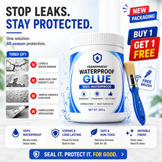 TRANSPARENT WATERPROOF GLUE (BUY 1 GET 1 FREE) + FREE BRUSH
