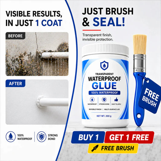 TRANSPARENT WATERPROOF GLUE (BUY 1 GET 1 FREE) + FREE BRUSH